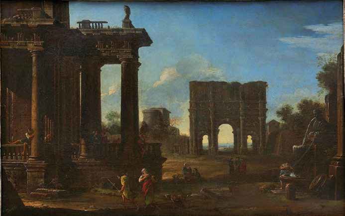 Giovanni Ghisolfi, Capriccio architettonico (olio su tela, 44 x 67 cm; Milano, Collezione Giorgio Baratti) Giovanni Ghisolfi, Capriccio architettonico (olio su tela, 44 x 67 cm; Milano, Collezione Giorgio Baratti)