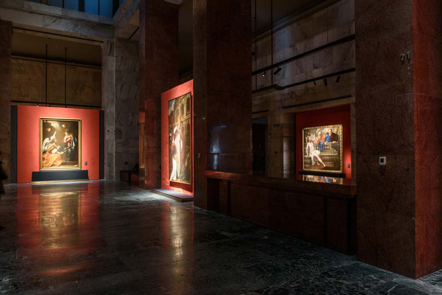 Allestimenti della mostra Artemisia Gentileschi a Napoli