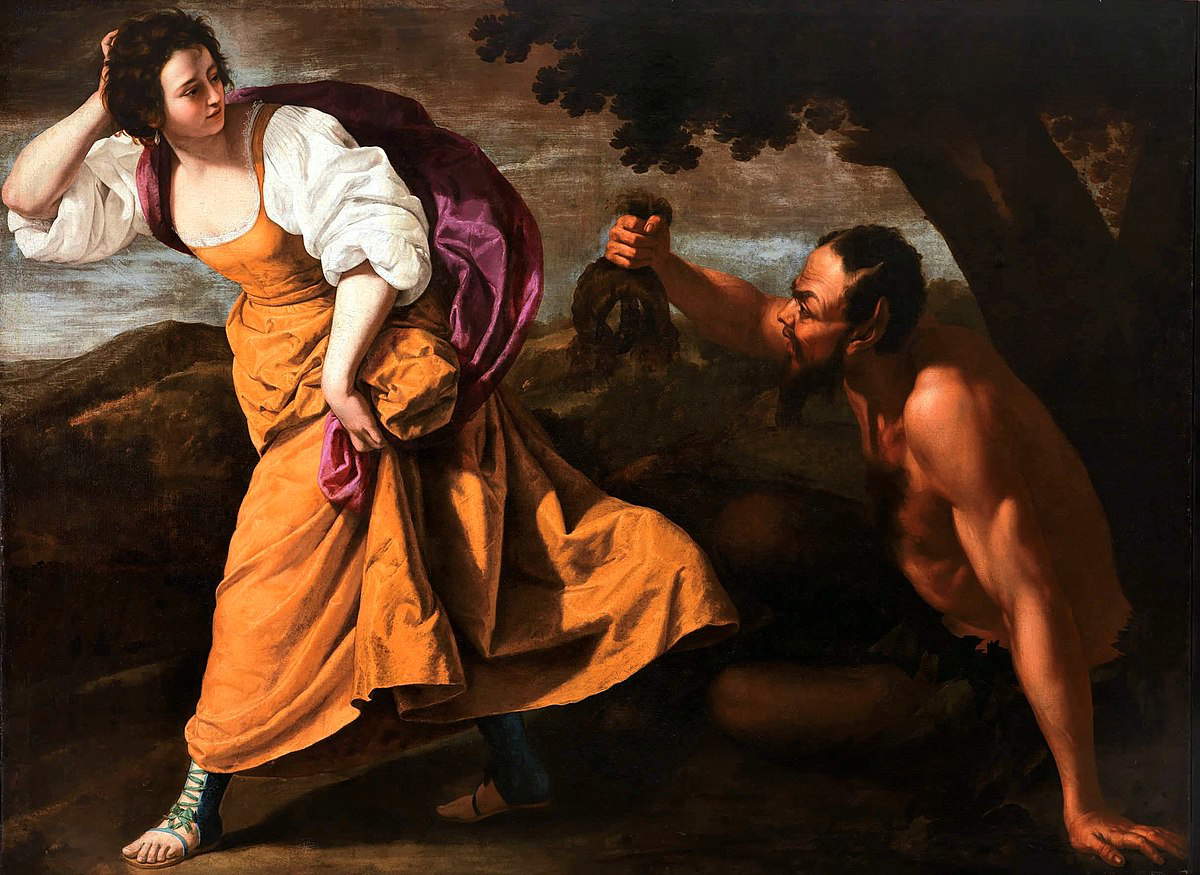 Artemisia Gentileschi, Corisca e il satiro (1632-1639; olio su tela, 155 &times; 210 cm; Collezione privata)