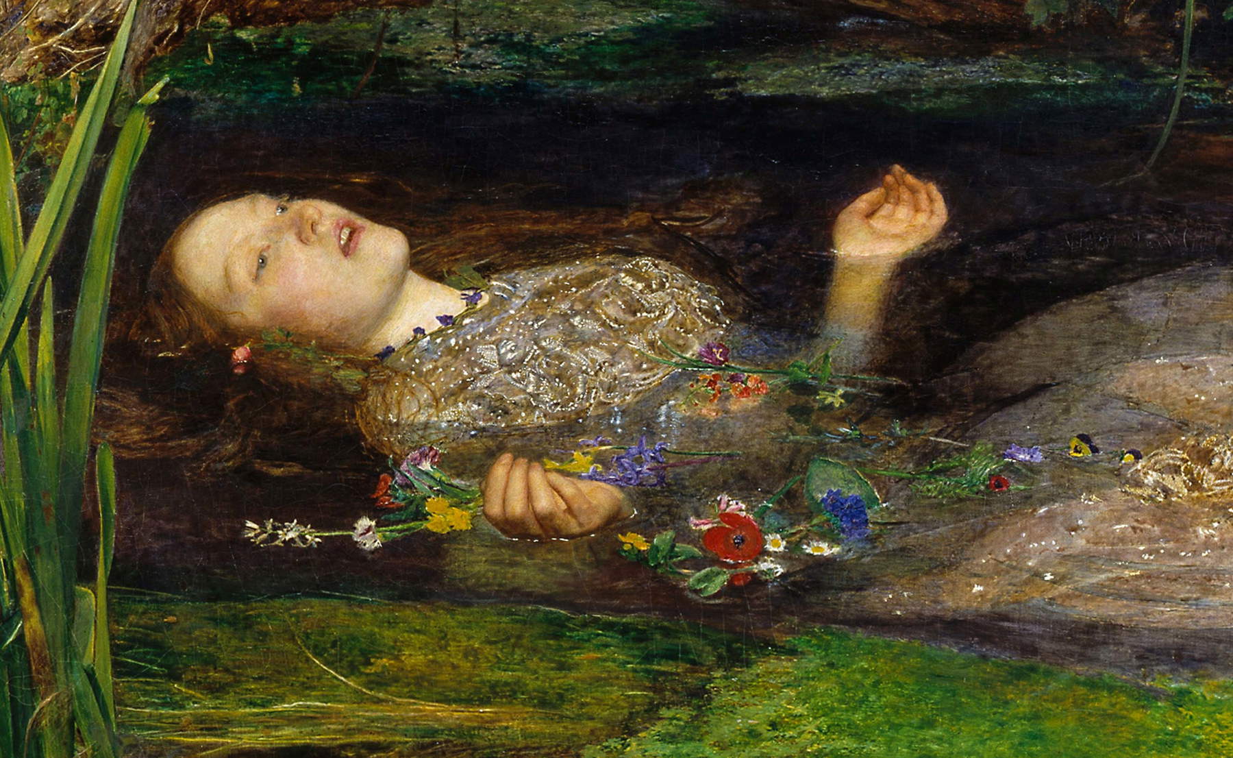 John Everett Millais, Ophelia, Detail John Everett Millais, Ophelia, Detail