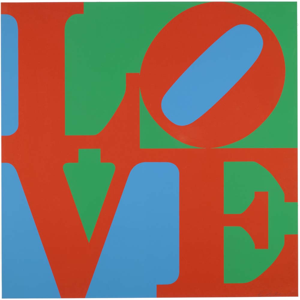 Robert Indiana, Love (1967; serigrafia, 863 x 863 mm; New York, MoMA) Robert Indiana, Love (1967; serigrafia, 863 x 863 mm; New York, MoMA)