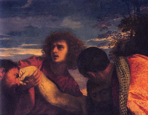 Dettaglio della Deposizione di Tiziano del Louvre Dettaglio della Deposizione di Tiziano del Louvre