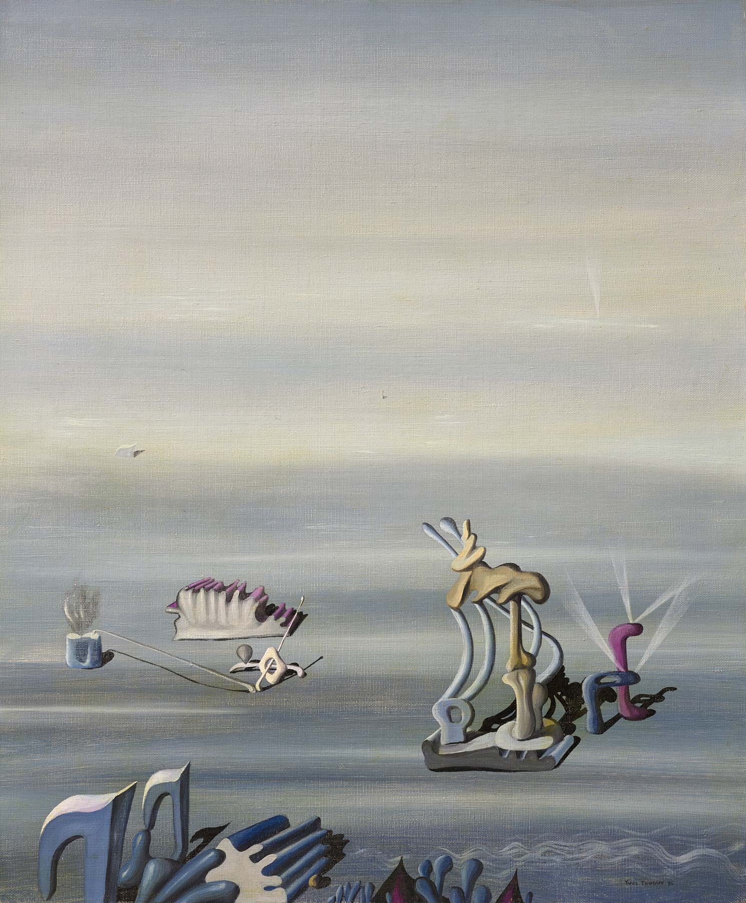Yves Tanguy, Merveilles des mers (1936; olio su tela, 55 x 46 cm) Yves Tanguy, Merveilles des mers (1936; olio su tela, 55 x 46 cm)