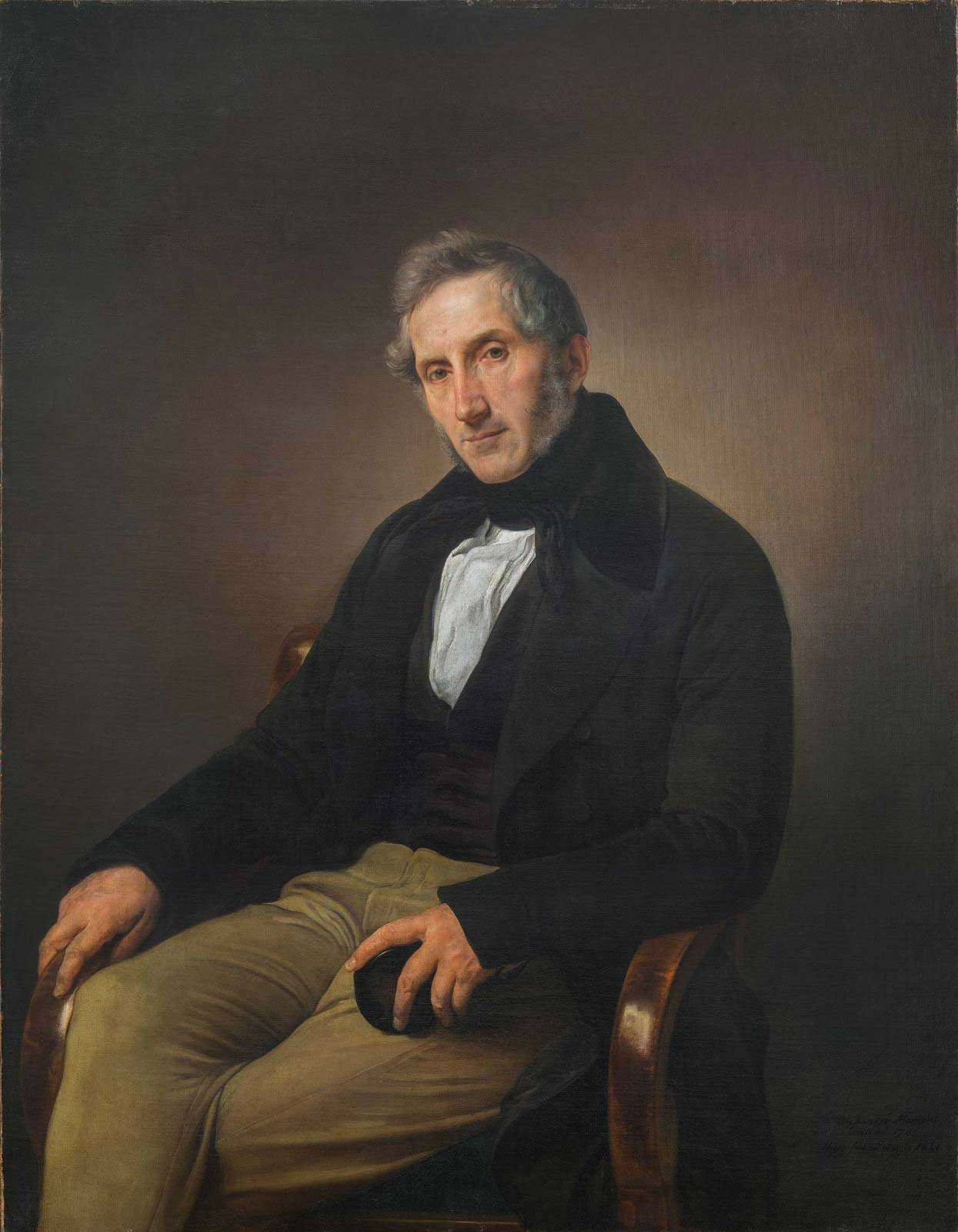 Francesco Hayez, Portrait d'Alessandro Manzoni (1841 ; huile sur toile, 119 × 93 cm ; Milan, Pinacothèque de Brera, Inv. Reg. Cron. 963) Francesco Hayez, Portrait d'Alessandro Manzoni (1841 ; huile sur toile, 119 × 93 cm ; Milan, Pinacothèque de Brera, Inv. Reg. Cron. 963)