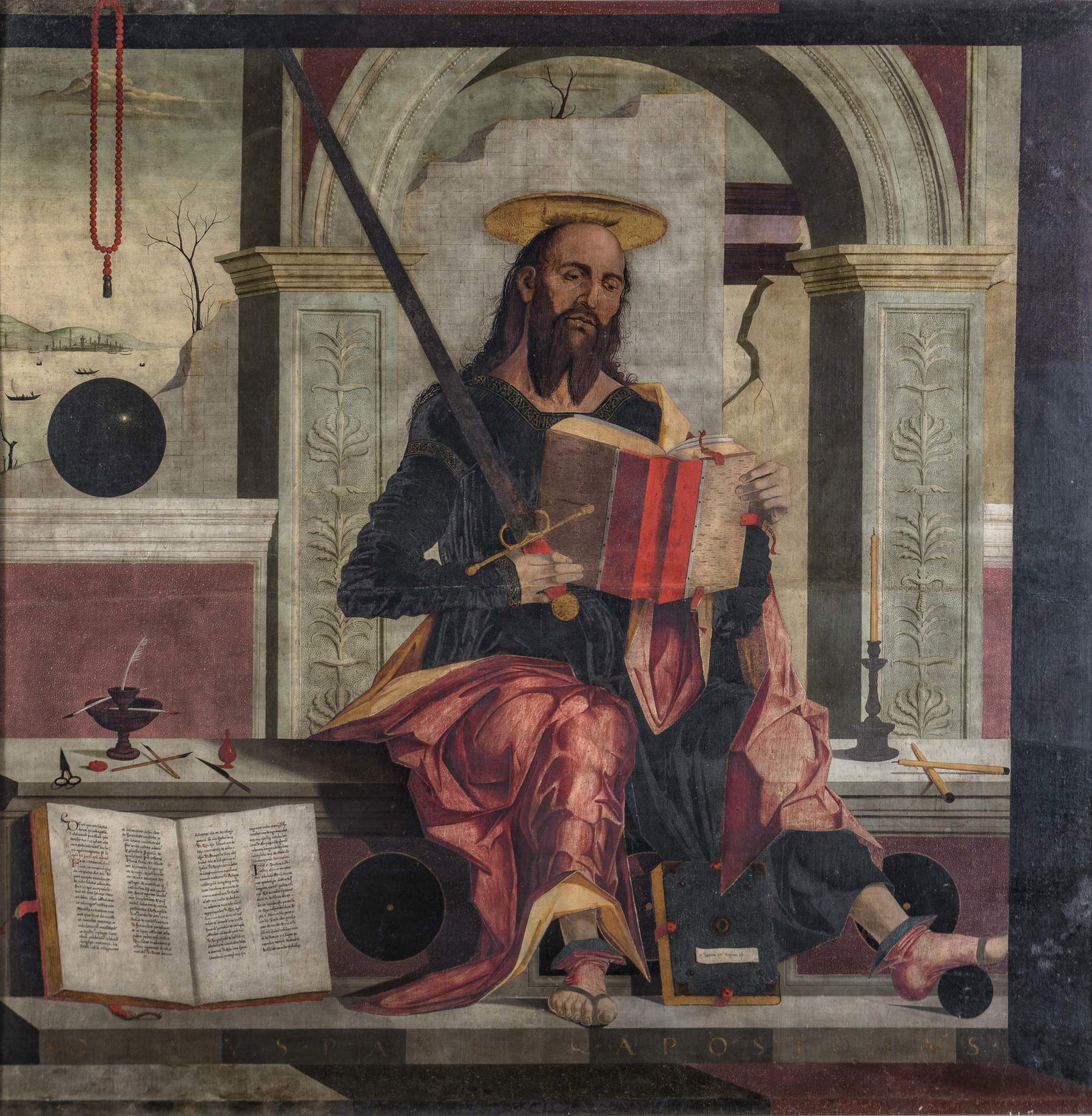 Antonio Leonelli dit Antonio da Crevalcore, Saint Paul (vers 1488-89 ; tempera sur toile, 170 x 175 cm ; Collection privée) © photo Antonio Idini Antonio Leonelli dit Antonio da Crevalcore, Saint Paul (vers 1488-89 ; tempera sur toile, 170 x 175 cm ; Collection privée) © photo Antonio Idini