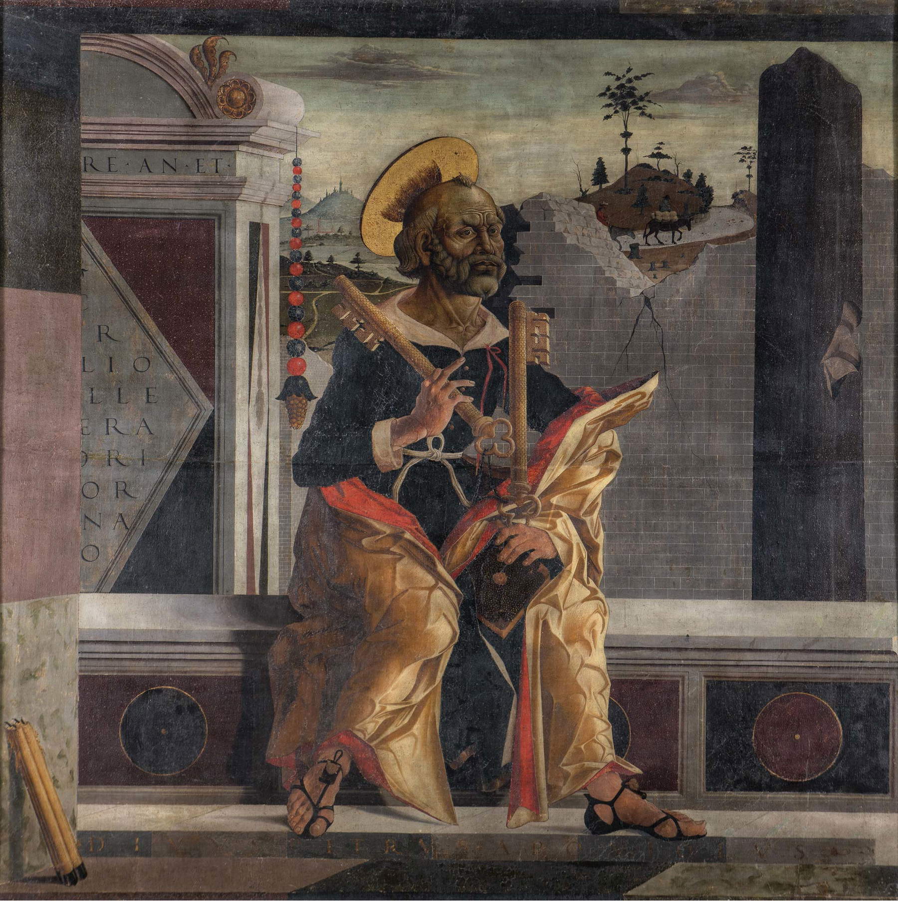 Antonio Leonelli dit Antonio da Crevalcore, Saint Pierre (vers 1488-89 ; tempera sur toile, 170 x 175 cm ; Collection privée) © photo Antonio Idini Antonio Leonelli dit Antonio da Crevalcore, Saint Pierre (vers 1488-89 ; tempera sur toile, 170 x 175 cm ; Collection privée) © photo Antonio Idini