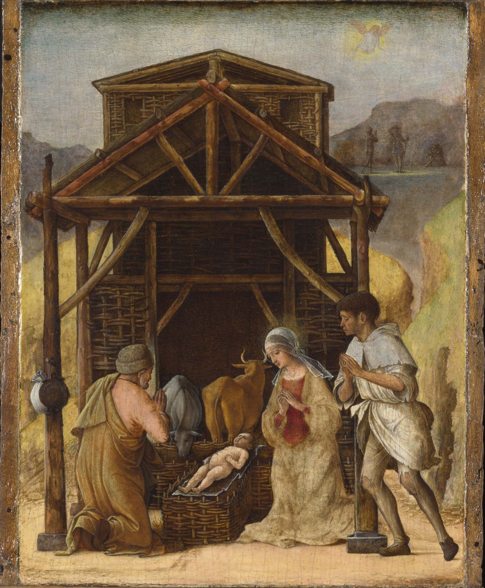 Ercole de' Roberti, Adoration des bergers (1486-93 ; tempera sur panneau, 17,8 x 13,5 ; Londres, National Gallery) Ercole de' Roberti, Adoration des bergers (1486-93 ; tempera sur panneau, 17,8 x 13,5 ; Londres, National Gallery)
