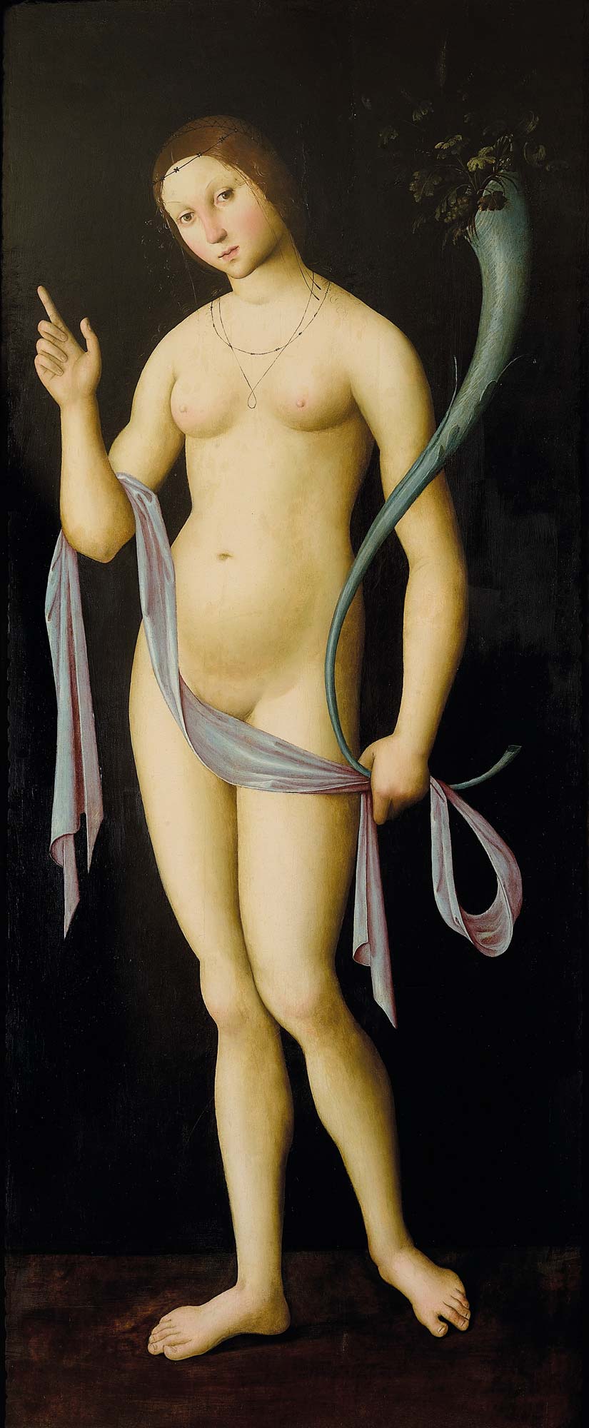 Lorenzo Costa, Vénus (1505-10 ; huile sur panneau, 156 x 65 cm ; collection privée) Photo Luca Carrà, Milan Lorenzo Costa, Vénus (1505-10 ; huile sur panneau, 156 x 65 cm ; collection privée) Photo Luca Carrà, Milan