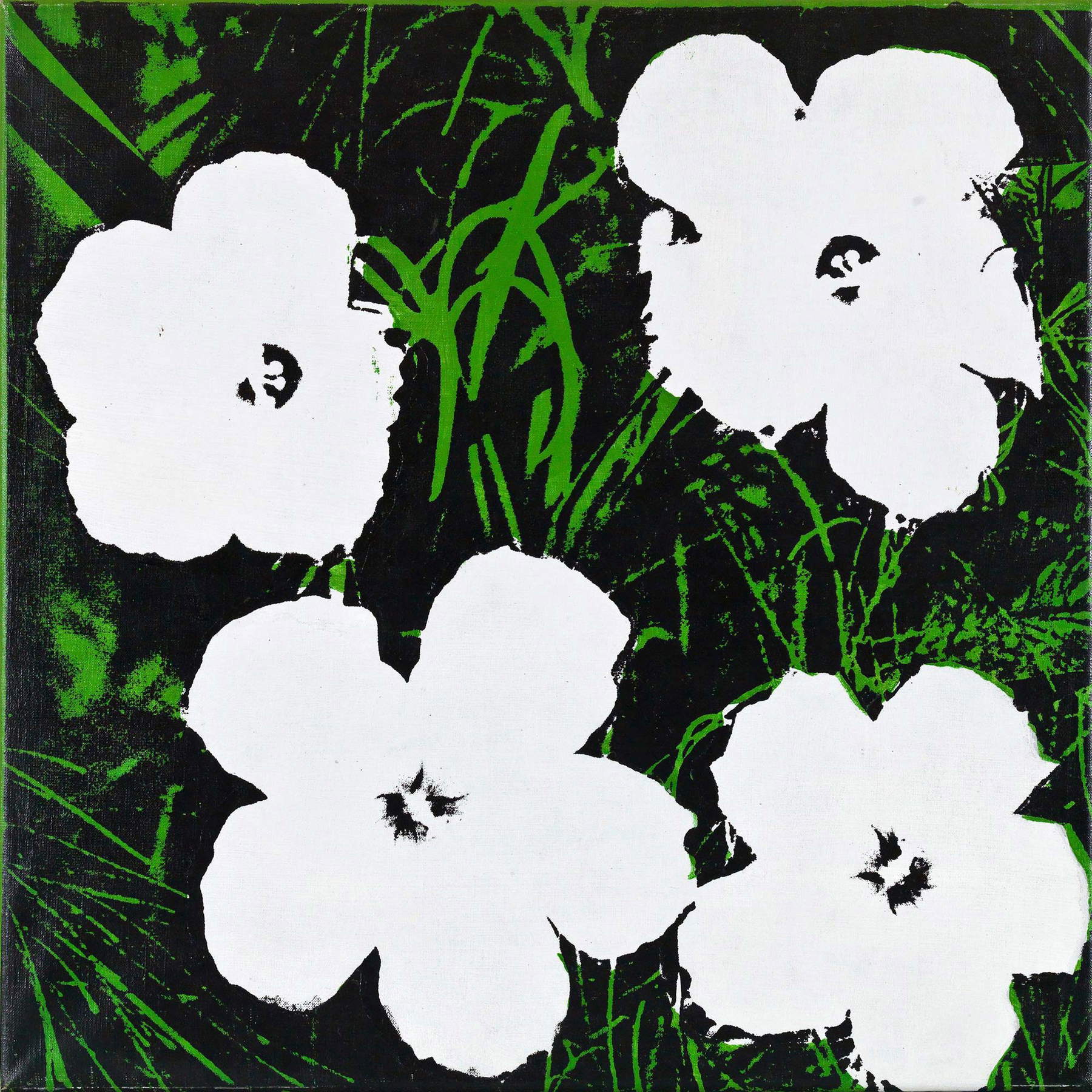 Andy Warhol, Fiori (Flores) (1964; acrílico y tinta serigráfica sobre lienzo, 61 x 61 cm; Venecia, Colección Peggy Guggenheim, Colección Hannelore B. y Rudolph B. Schulhof) Andy Warhol, Fiori (Flores) (1964; acrílico y tinta serigráfica sobre lienzo, 61 x 61 cm; Venecia, Colección Peggy Guggenheim, Colección Hannelore B. y Rudolph B. Schulhof)