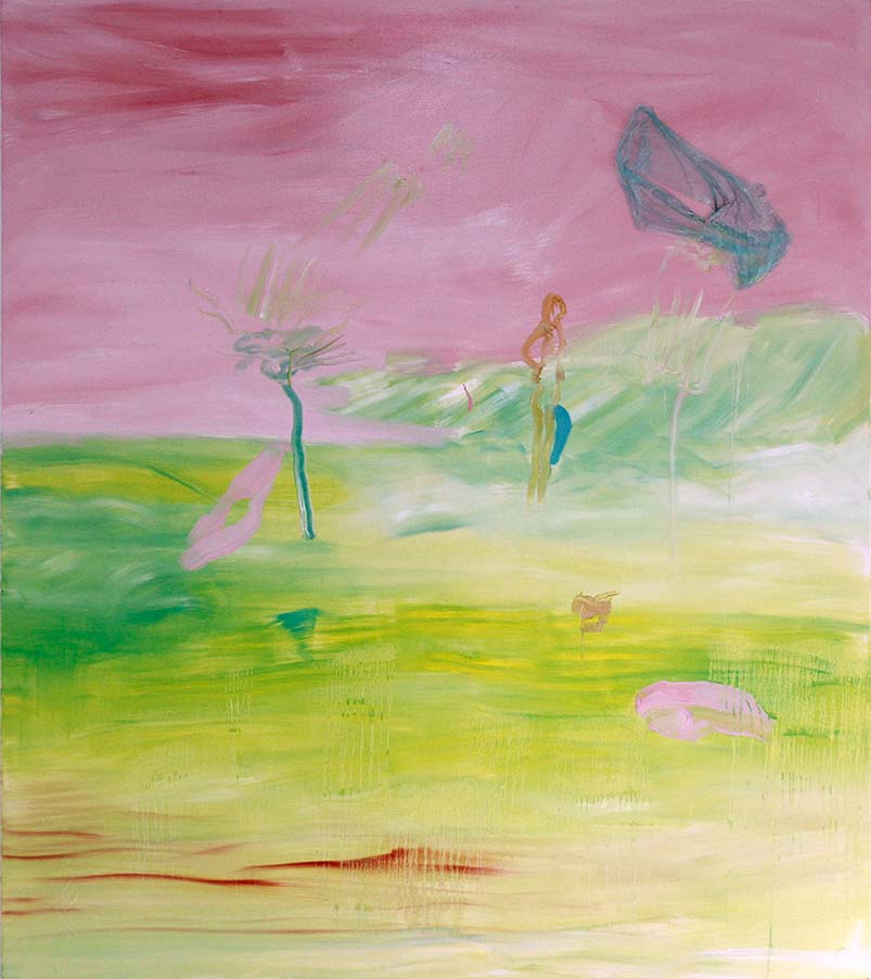 Francesca Banchelli, Eye in the sky (2015; olio su tela, 150 x 170 cm)