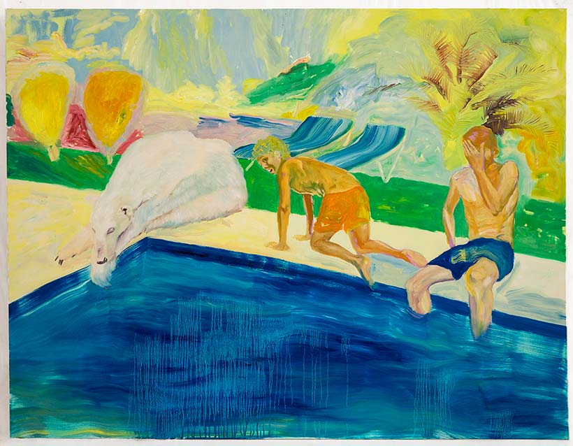 Francesca Banchelli, Michael (2016; olio e acrilico su lino, 145 x 115 cm) Francesca Banchelli, Michael (2016; olio e acrilico su lino, 145 x 115 cm)