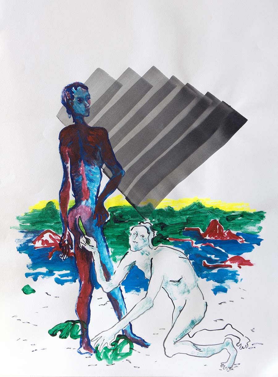 Francesca Banchelli, The fugitives (2018; inchiostro e acrilico su carta, 50 x 70 cm) Francesca Banchelli, The fugitives (2018; inchiostro e acrilico su carta, 50 x 70 cm)