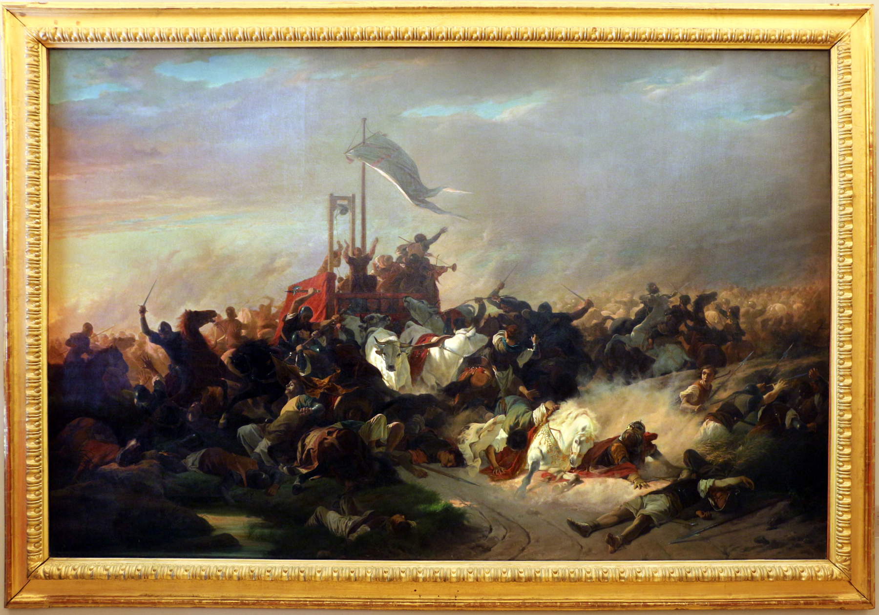 Enrico Pollastrini, La battaglia di Legnano (1860 circa; olio su tela, 191 x 292 cm; Genova, Galleria d'Arte Moderna)