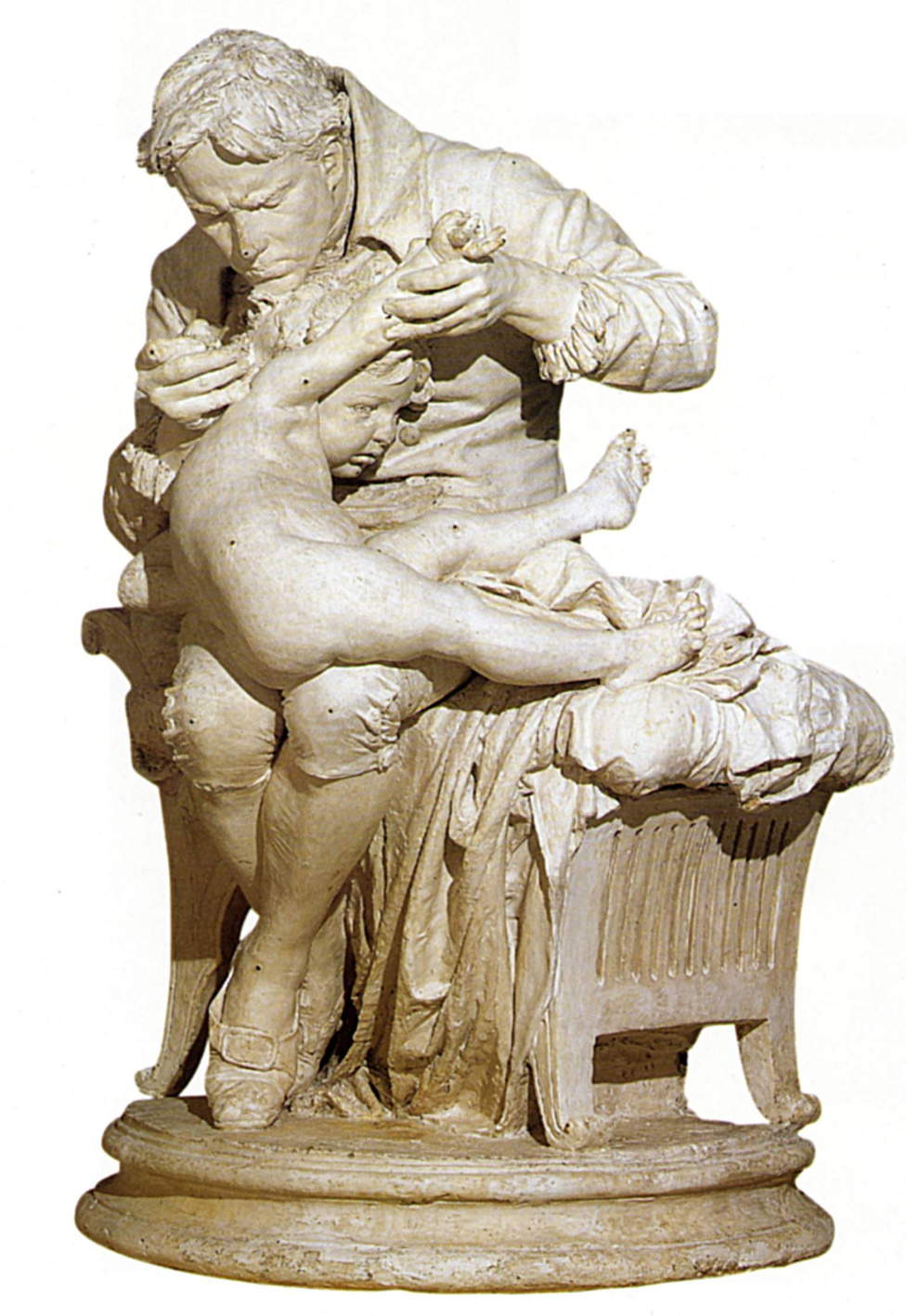 Giulio Monteverde, Jenner (1873; gesso, 135 x 103 x 92 cm; Genova, Galleria d'Arte Moderna)