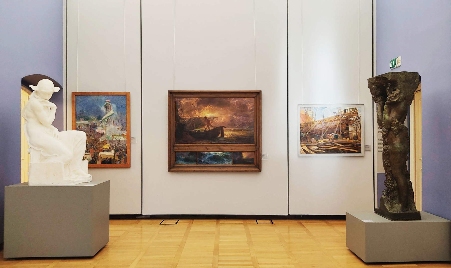 La sala con le opere di Plinio Nomellini