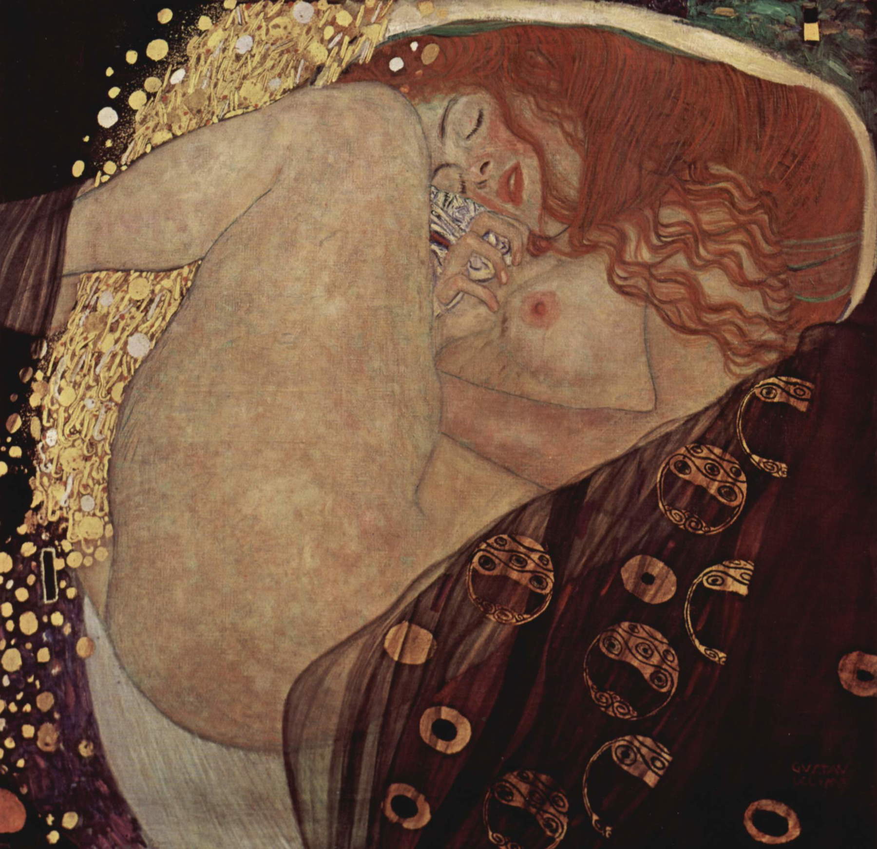Gustav Klimt, Danae (1907-1908; oil on canvas, 77 x 83 cm; Graz, Private Collection) Gustav Klimt, Danae (1907-1908; oil on canvas, 77 x 83 cm; Graz, Private Collection)