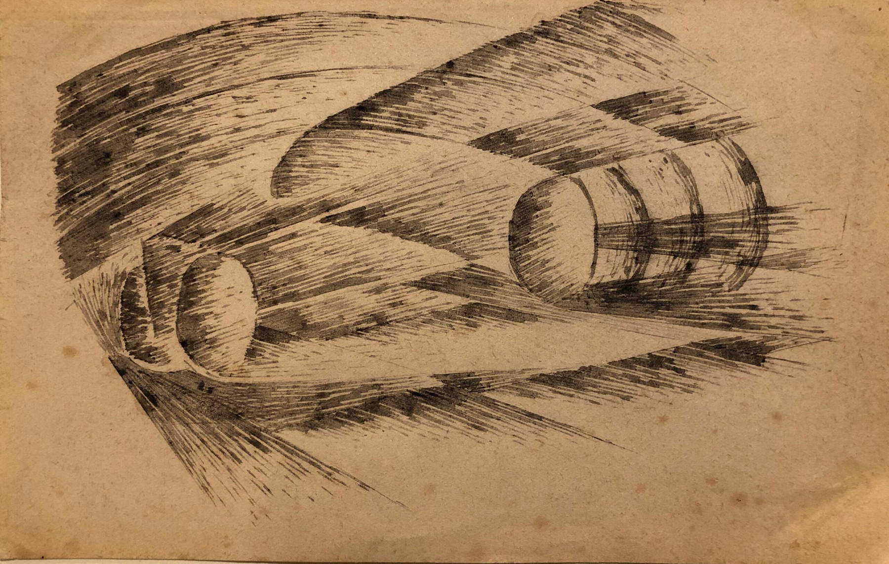 Luigi Russolo, Máquina a gran velocidad (década de 1910; tinta sobre papel; colección privada). Por concesión de las galerías Leo, Monza