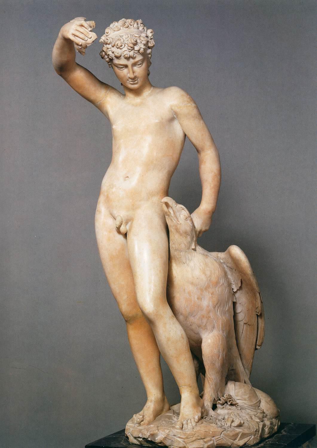 Benvenuto Cellini, Ganímedes (1548-1550; intervenciones en mármol sobre un torso original del siglo I-II d.C.; Florencia, Museo Nazionale del Bargello) Benvenuto Cellini, Ganímedes (1548-1550; intervenciones en mármol sobre un torso original del siglo I-II d.C.; Florencia, Museo Nazionale del Bargello)