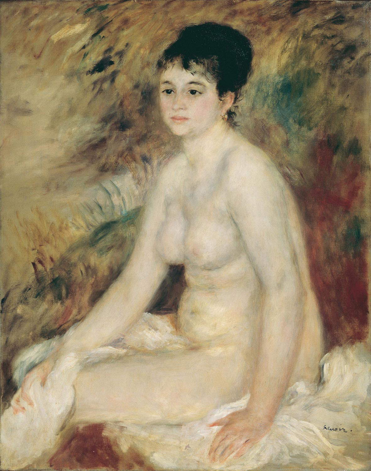 Pierre-Auguste Renoir, Apr&egrave;s le bain (1876 ; huile sur toile, 92,4 x 73,2 cm ; Vienne, Belvéd&egrave;re)