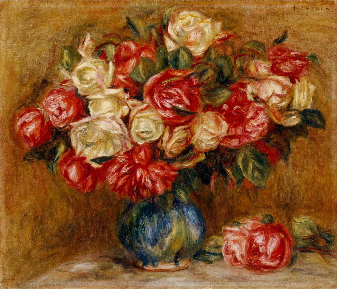 Pierre-Auguste Renoir, Roses dans un vase (1900 ; huile sur toile ; Zurich, Kunsthaus)