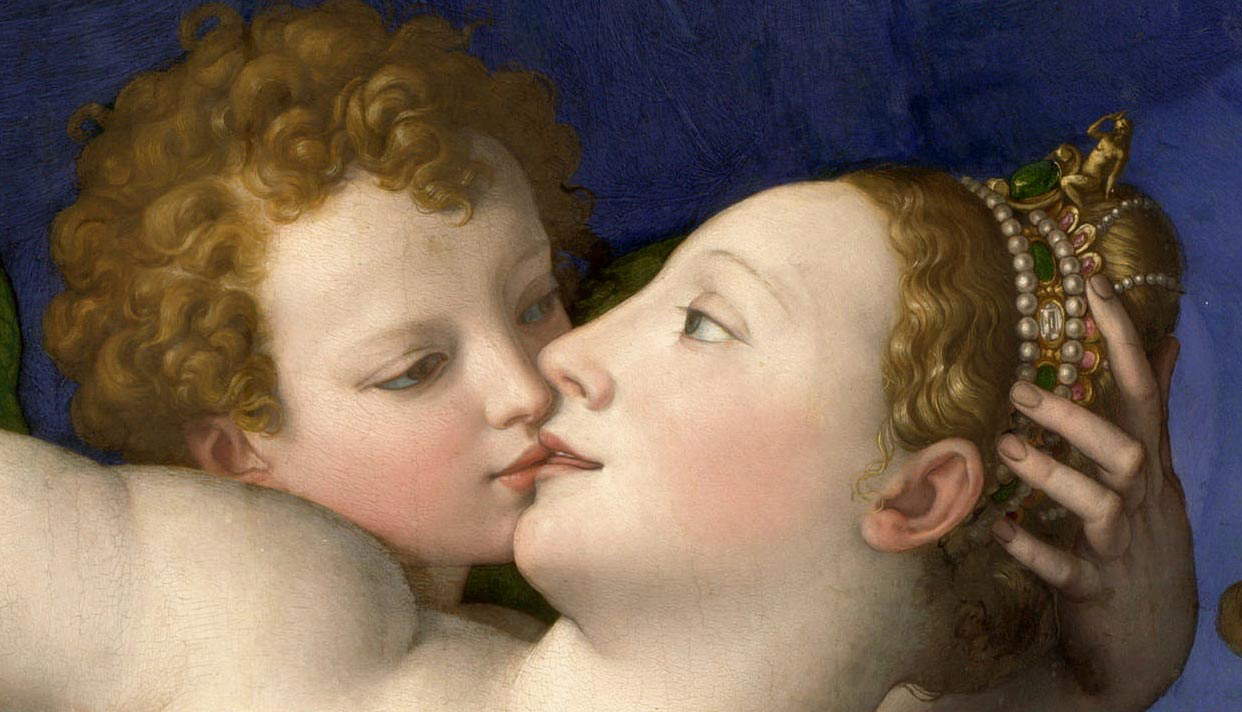 Dettaglio del bacio tra Vénus et Cupidon Dettaglio del bacio tra Vénus et Cupidon