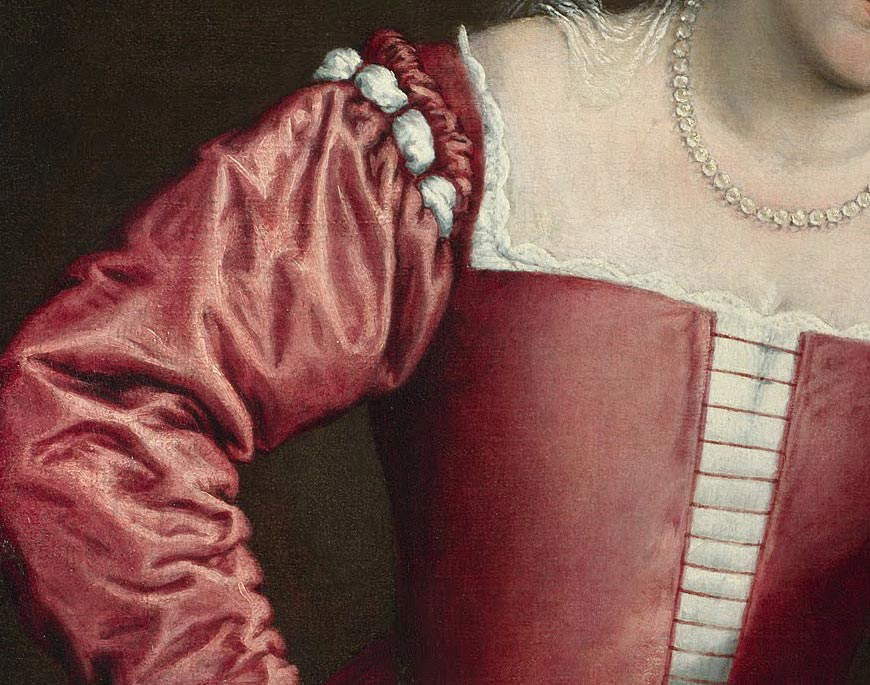 Lorenzo Lotto, Ritratto di Giovanni della Volta con moglie e figli, dettaglio Lorenzo Lotto, Ritratto di Giovanni della Volta con moglie e figli, dettaglio