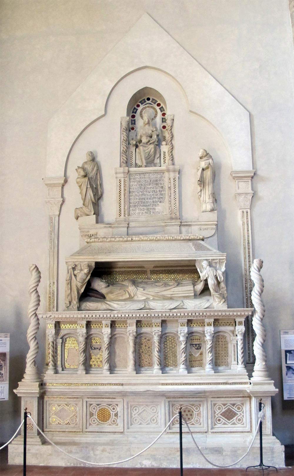 Arnolfo di Cambio, Monumento funerario al cardenal de Braye (1282; mármol; Orvieto, San Domenico) Arnolfo di Cambio, Monumento funerario al cardenal de Braye (1282; mármol; Orvieto, San Domenico)