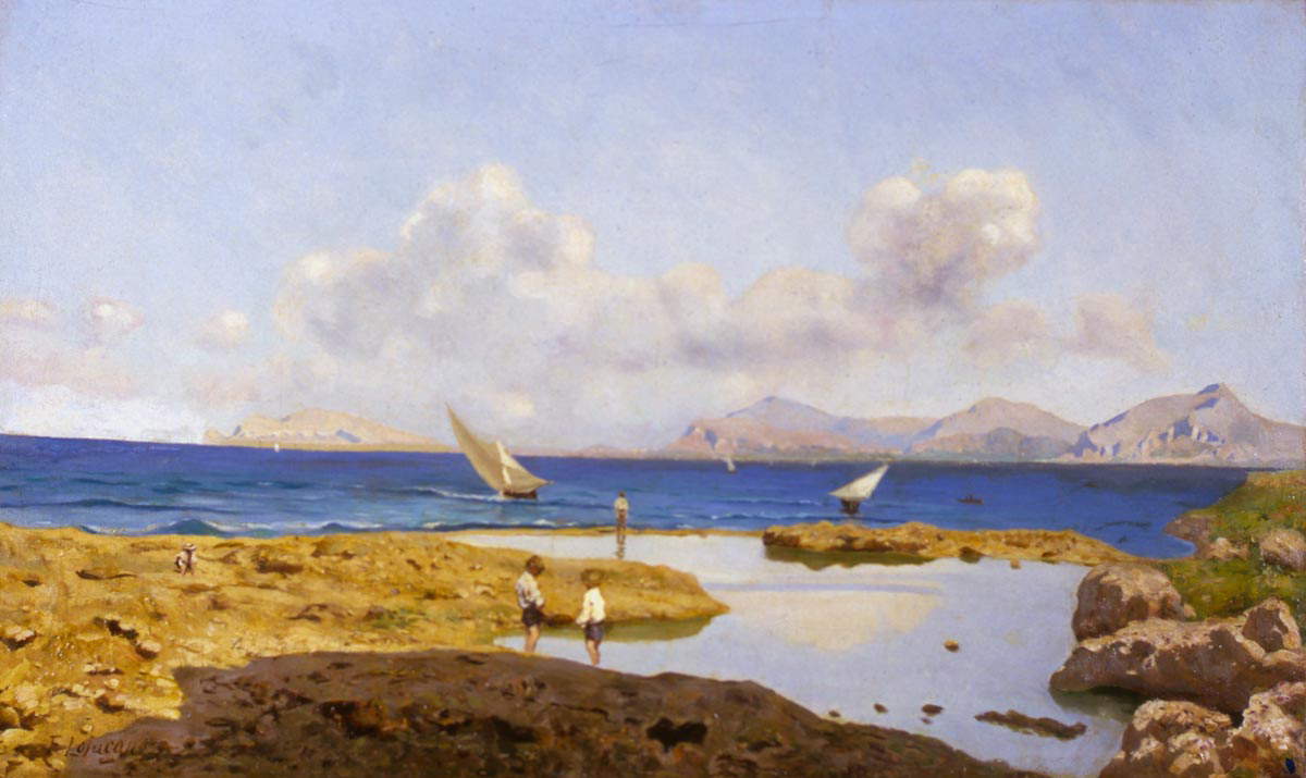 Francesco Lojacono, Marina, view of Palermo (1890; oil on canvas, 60 x 100 cm; Milan, Cariplo Foundation Collection, inv. AH02042AFC) Francesco Lojacono, Marina, view of Palermo (1890; oil on canvas, 60 x 100 cm; Milan, Cariplo Foundation Collection, inv. AH02042AFC)