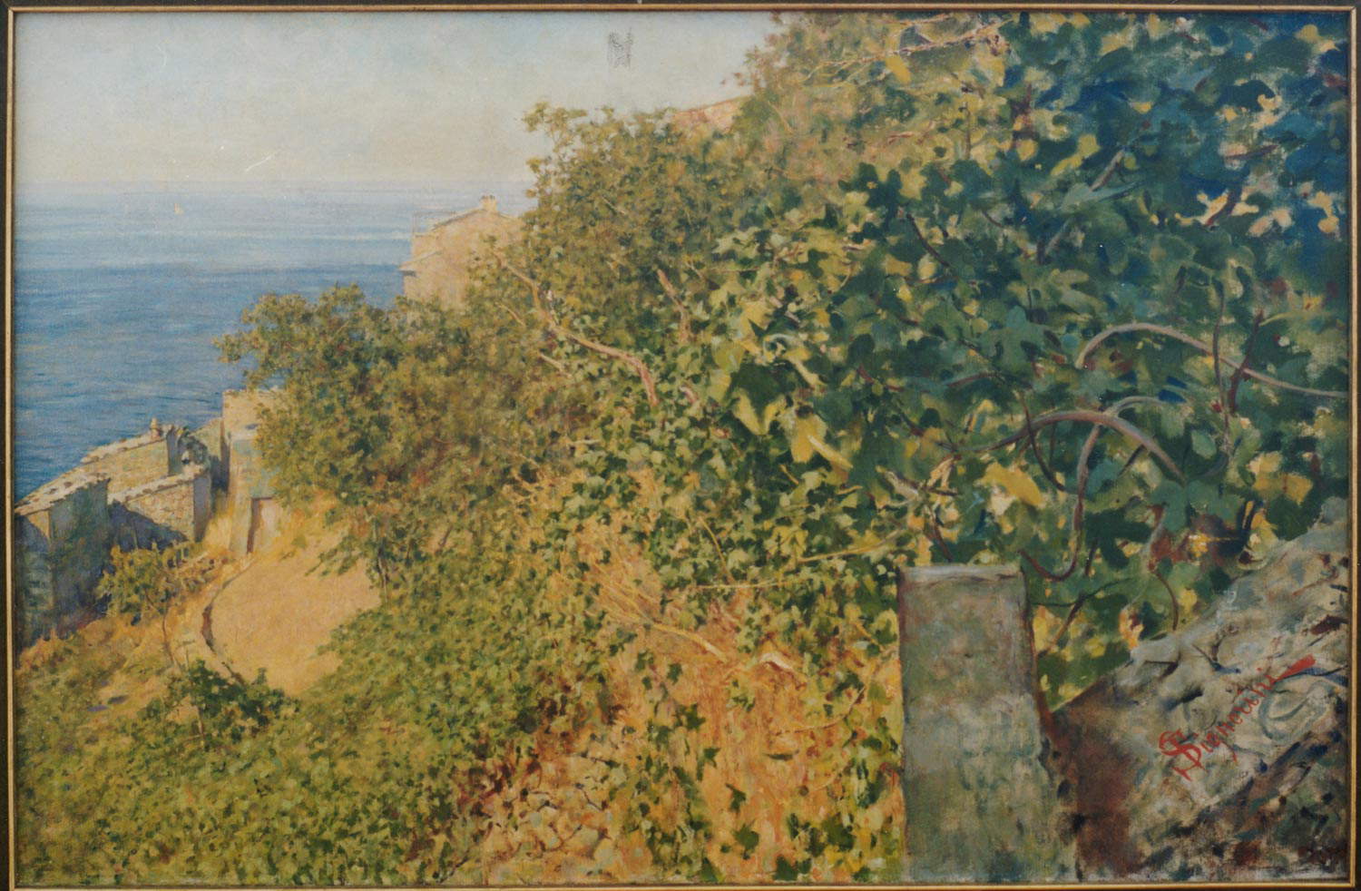 Telemaco Signorini, Vegetation at Riomaggiore (1894; oil on canvas, 90 x 58 cm; Genoa, Raccolte Frugone) Telemaco Signorini, Vegetation at Riomaggiore (1894; oil on canvas, 90 x 58 cm; Genoa, Raccolte Frugone)