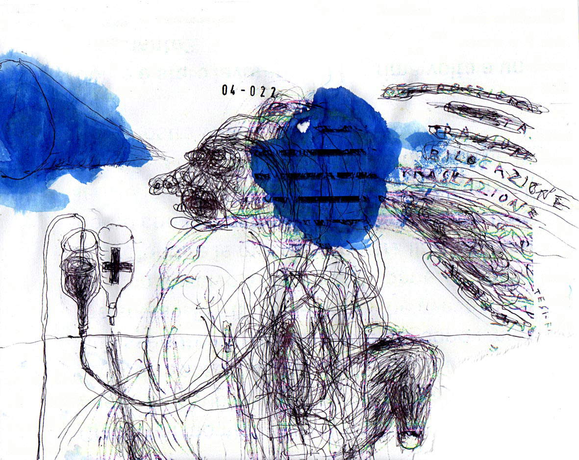 Riccardo Gemma, Figurine (2022 ; biros et encre, 15 x 21 cm) Riccardo Gemma, Figurine (2022 ; biros et encre, 15 x 21 cm)