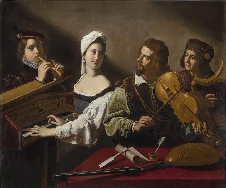 Antiveduto Gramatica, Concerto con quattro musicisti (olio su tela, 129 × 155 cm; Collezione privata) Antiveduto Gramatica, Concerto con quattro musicisti (olio su tela, 129 × 155 cm; Collezione privata)