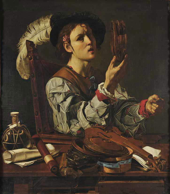 Francesco Boneri detto Cecco del Caravaggio, Fabbricante di strumenti musicali (olio su tela, 117 × 98 cm; Atene, National Gallery - Alexandros Soutzos Museum) Francesco Boneri detto Cecco del Caravaggio, Fabbricante di strumenti musicali (olio su tela, 117 × 98 cm; Atene, National Gallery - Alexandros Soutzos Museum)