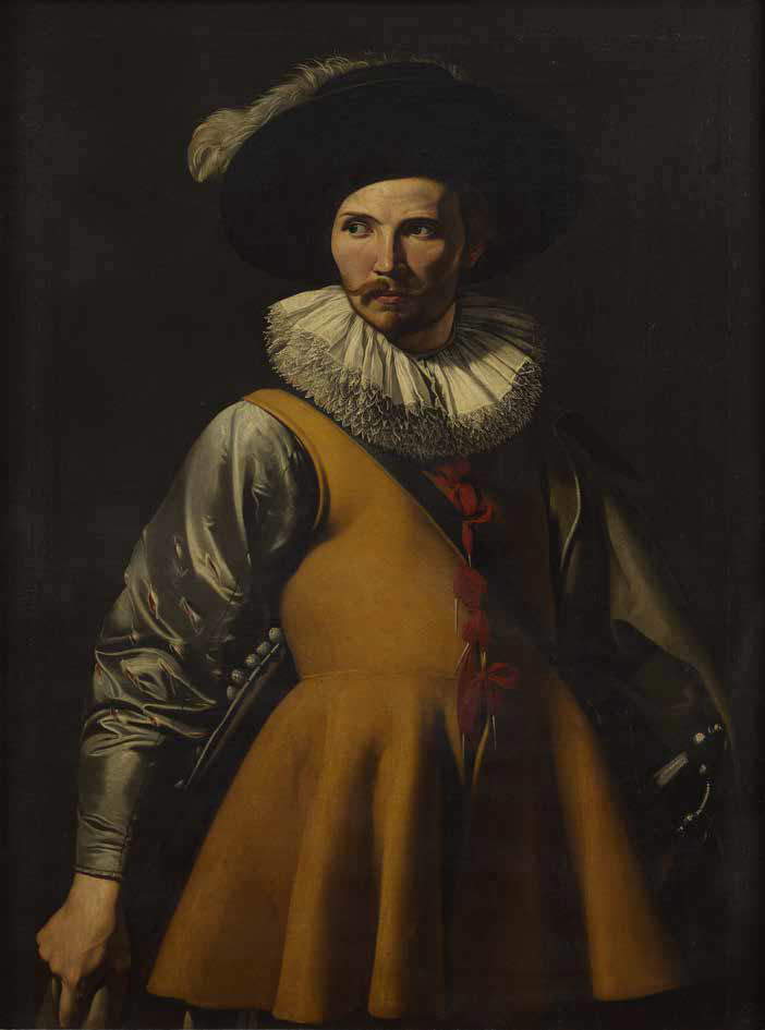 Gérard Douffet, Armigero (olio su tela, 118 × 89 cm; Firenze, Gallerie degli Uffizi, Corridoio Vasariano, inv. 1890 n. 9965) Gérard Douffet, Armigero (olio su tela, 118 × 89 cm; Firenze, Gallerie degli Uffizi, Corridoio Vasariano, inv. 1890 n. 9965)