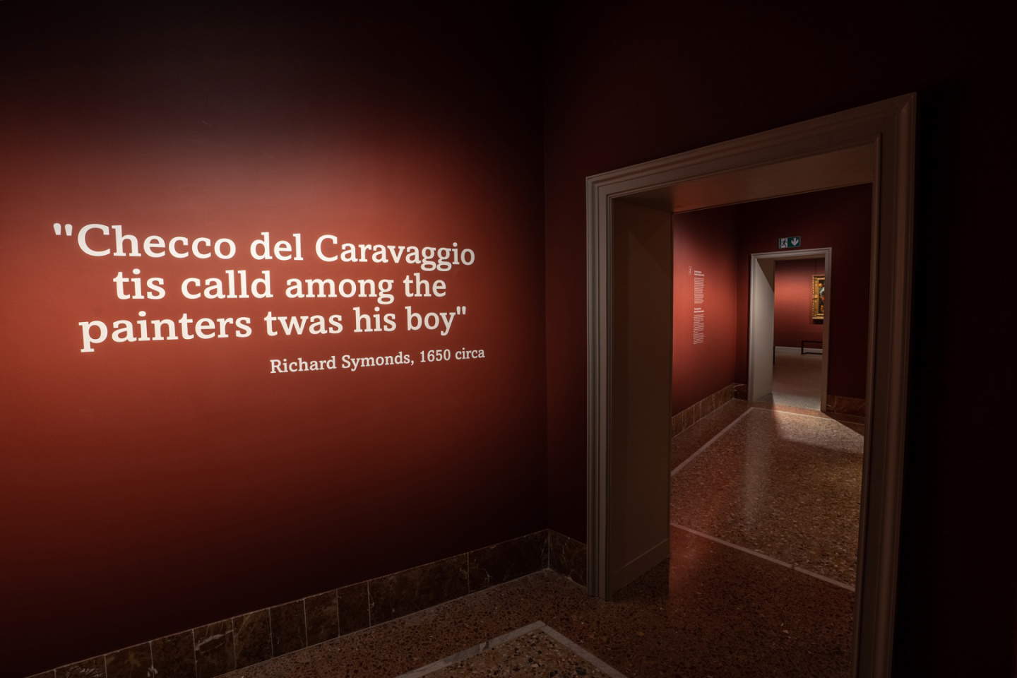 Allestimenti della mostra Cecco del Caravaggio. L’Allievo Modello. Foto: Gianfranco Rota Allestimenti della mostra Cecco del Caravaggio. L’Allievo Modello. Foto: Gianfranco Rota