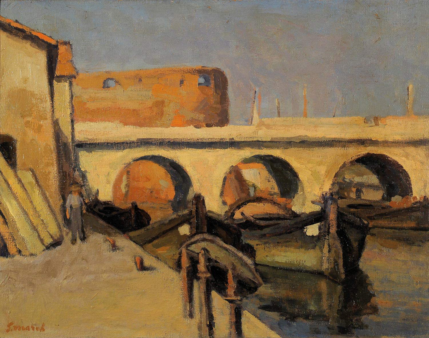 Giovanni March, Venezia livornese (c. 1938; óleo sobre lienzo, 50x65 cm; colección particular) Giovanni March, Venezia livornese (c. 1938; óleo sobre lienzo, 50x65 cm; colección particular)