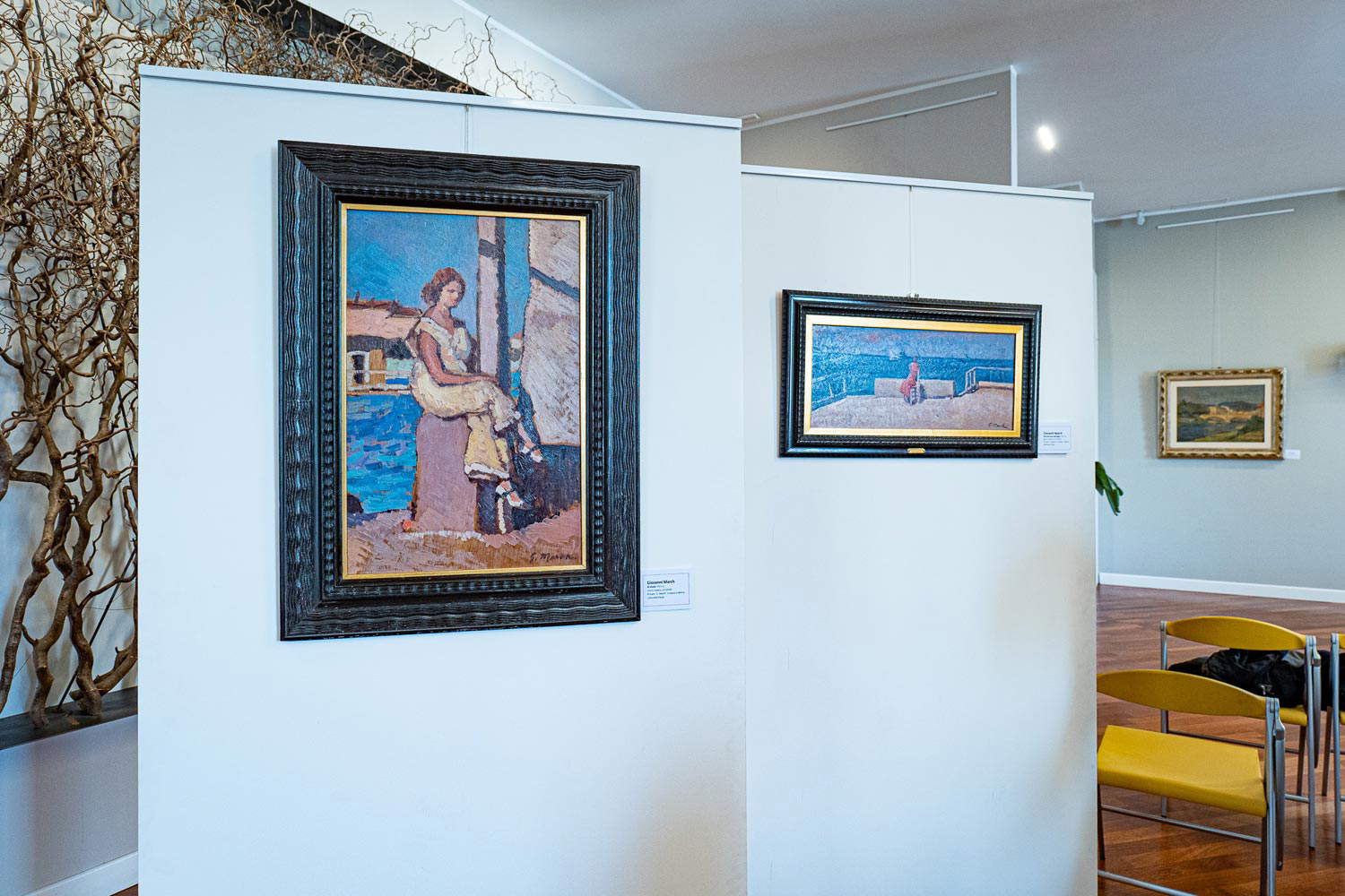 Montaje de la exposición Giovanni March - El pintor de la luz y la atmósfera. Foto: Emiliano Cicero Montaje de la exposición Giovanni March - El pintor de la luz y la atmósfera. Foto: Emiliano Cicero