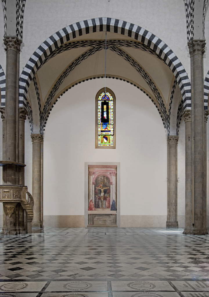 Die Dreifaltigkeit von Masaccio in der Kirche Santa Maria Novella. Foto: Opera di Santa Maria Novella Die Dreifaltigkeit von Masaccio in der Kirche Santa Maria Novella. Foto: Opera di Santa Maria Novella