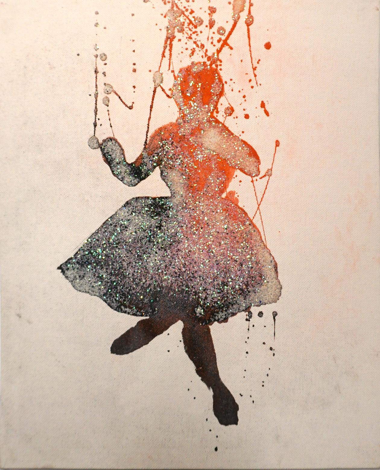 Nicola Bolla, Sans titre (pigments et paillettes sur papier) Nicola Bolla, Sans titre (pigments et paillettes sur papier)