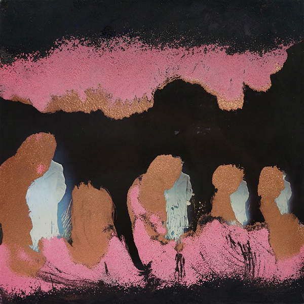 Nicola Bolla, Right kind of love - Quarterflash (2016 ; pigments et paillettes sur pochette de disque, 30 x 30 cm). Nicola Bolla, Right kind of love - Quarterflash (2016 ; pigments et paillettes sur pochette de disque, 30 x 30 cm).