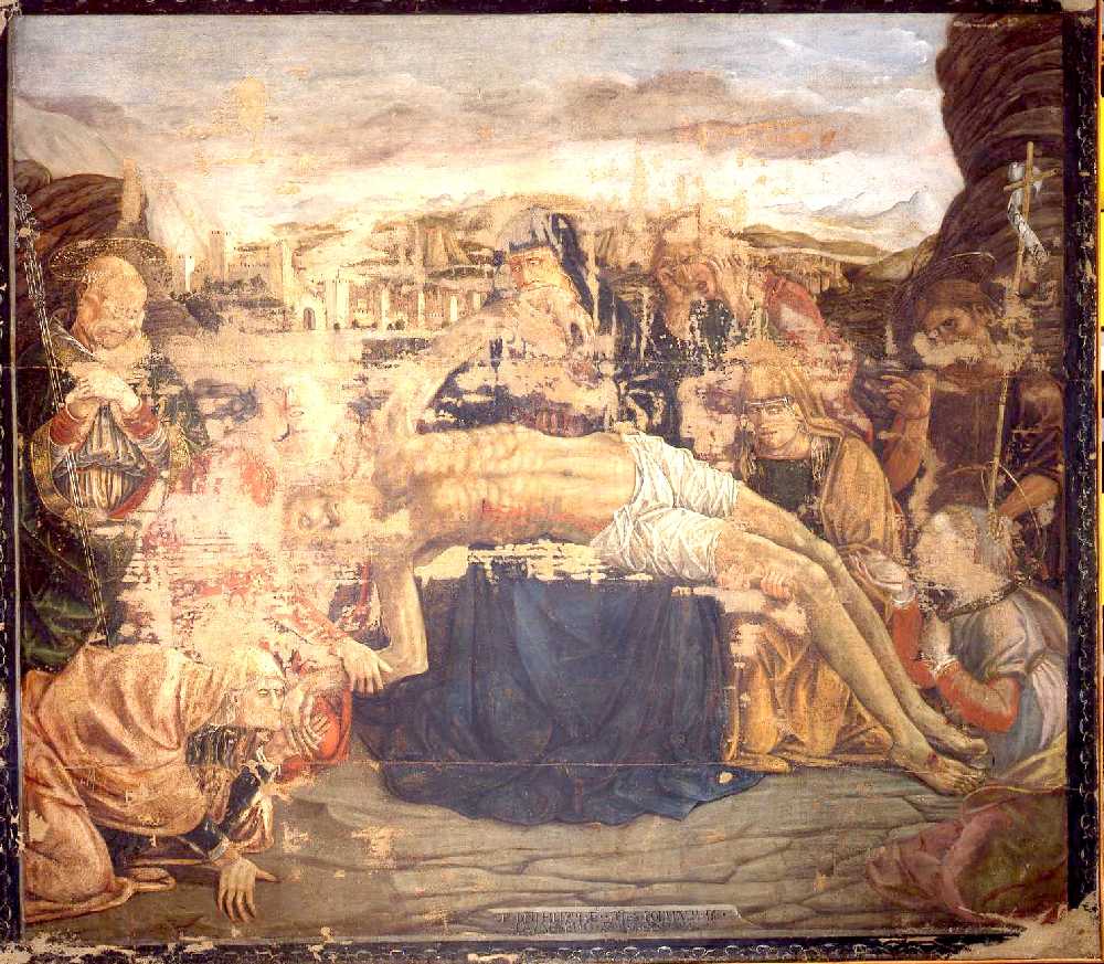 Giovanni Boccati, Pieta (1479; tempera on canvas, 186 x 211 cm; Perugia, Galleria Nazionale dell'Umbria) Giovanni Boccati, Pieta (1479; tempera on canvas, 186 x 211 cm; Perugia, Galleria Nazionale dell'Umbria)