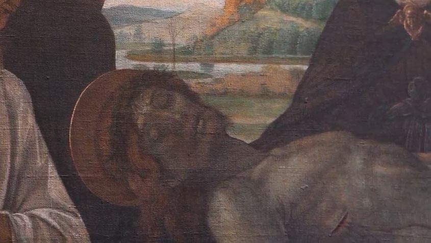 Detail of the face of Christ Detail of the face of Christ