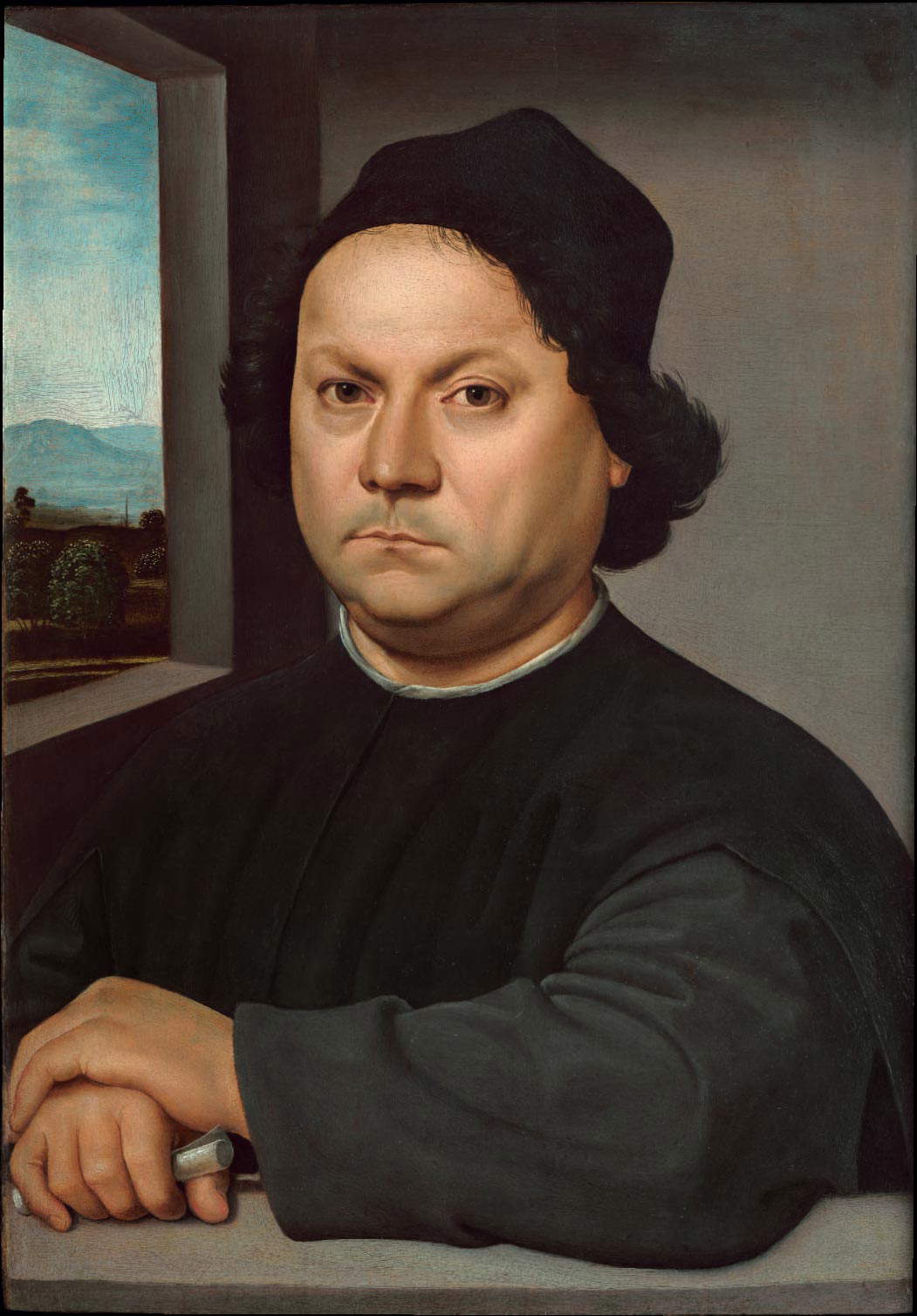 3. Lorenzo di Credi (attribuito in mostra al Perugino), Ritratto virile (Firenze, Galleria degli Uffizi) 3. Lorenzo di Credi (attribuito in mostra al Perugino), Ritratto virile (Firenze, Galleria degli Uffizi)