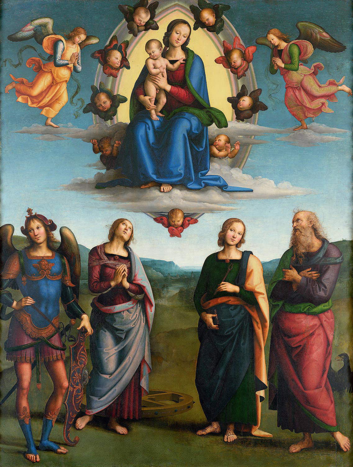 Pérugin, Pala Scarani (vers 1500 ; huile sur panneau, 273 x 211 cm ; Bologne, Pinacoteca Nazionale, inv. 579)