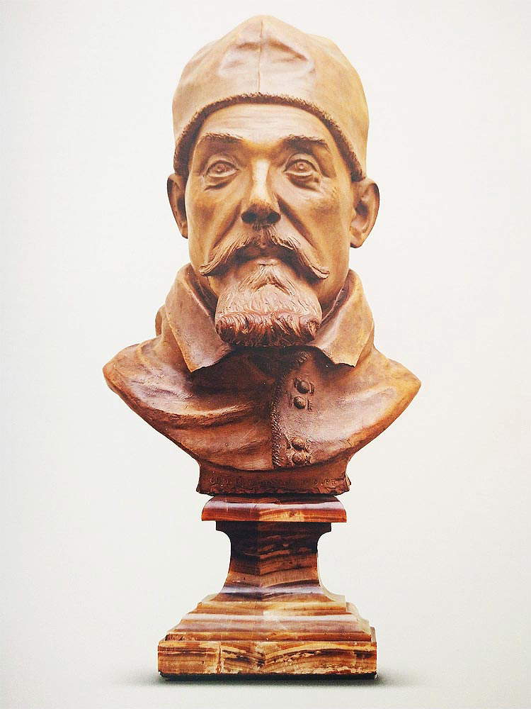Giovanni Gonnelli conocido como Cieco da Gambassi, Retrato de Urbano VIII (1637; terracota, 80 x 40 x 50 cm; Colección particular)