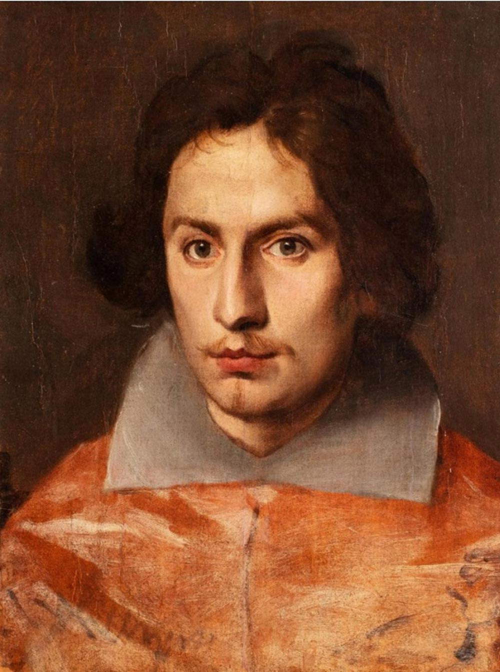 Simone Cantarini, Retrato del cardenal Antonio Barberini hijo (1631; óleo sobre papel aplicado al lienzo, 48 x 36 cm; Roma, Galerías Nacionales de Arte Antiguo - Palacio Barberini)