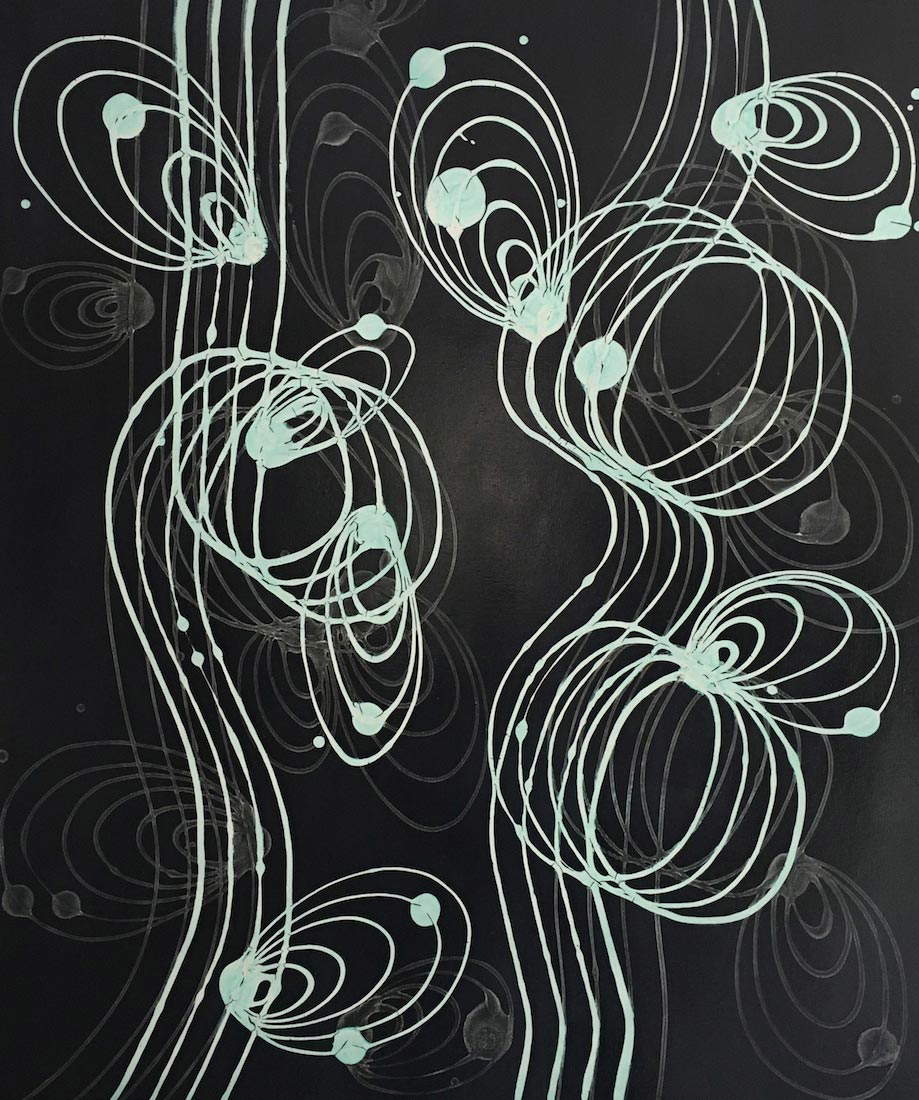 Letizia Galli, Algorithm 17.4 (2017; olio su tela, 60 x 50 cm) Letizia Galli, Algorithm 17.4 (2017; olio su tela, 60 x 50 cm)