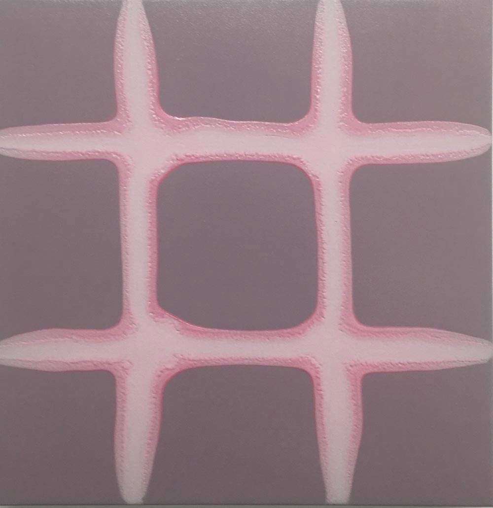 Letizia Galli, Small pink and fat (2021; tecniche miste su tela, 40 x 40 cm) Letizia Galli, Small pink and fat (2021; tecniche miste su tela, 40 x 40 cm)