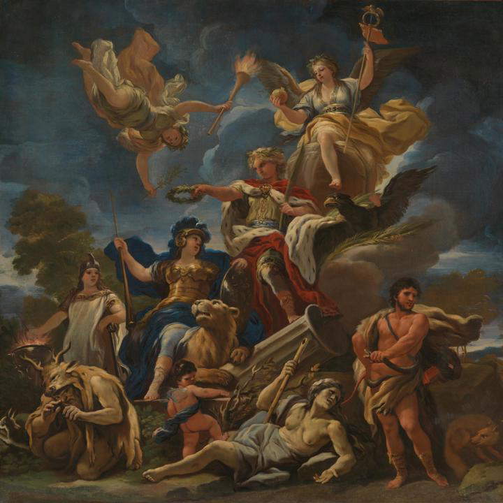 Luca Giordano, Allegory of the Fortress (1682-1685; oil on canvas, 95 x 99.2 cm; London, National Gallery)