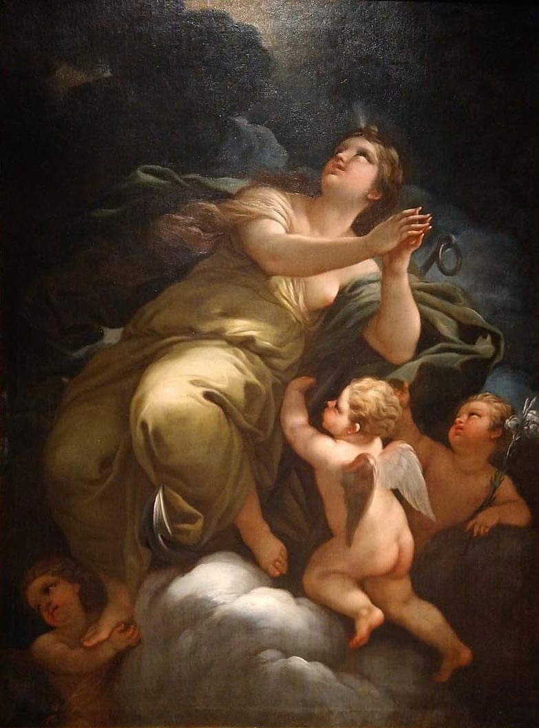 Luca Giordano, Allegory of Hope (1682; oil on canvas, 135 x 103 cm; Naples, Private Collection)