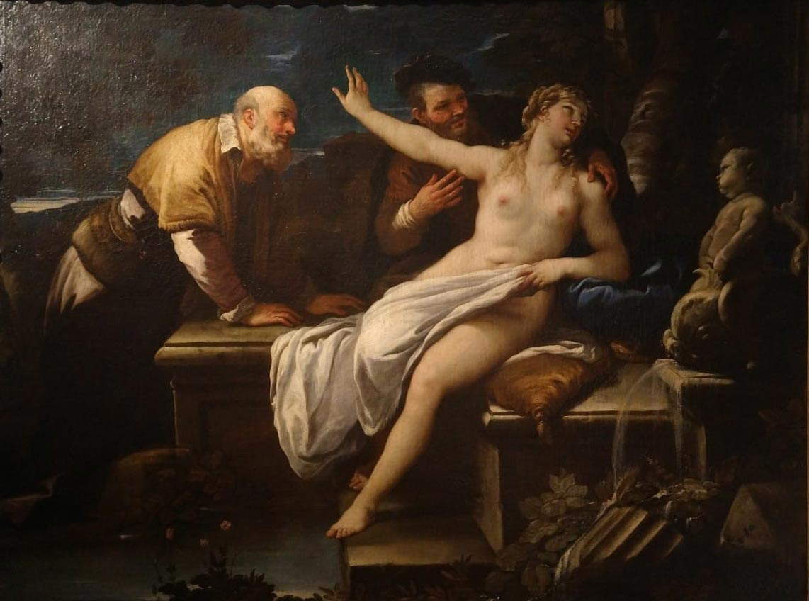 Luca Giordano, Susanna and the Old Men (1686; oil on canvas, 175 x 233 cm; Florence, Stibbert Museum)
